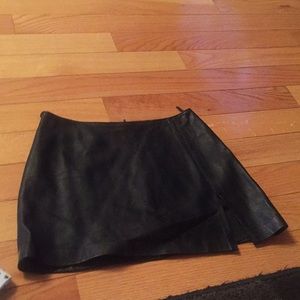 leather mini skirt